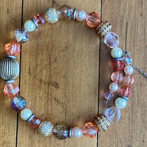 Artisan made vintage beaded chocker necklace